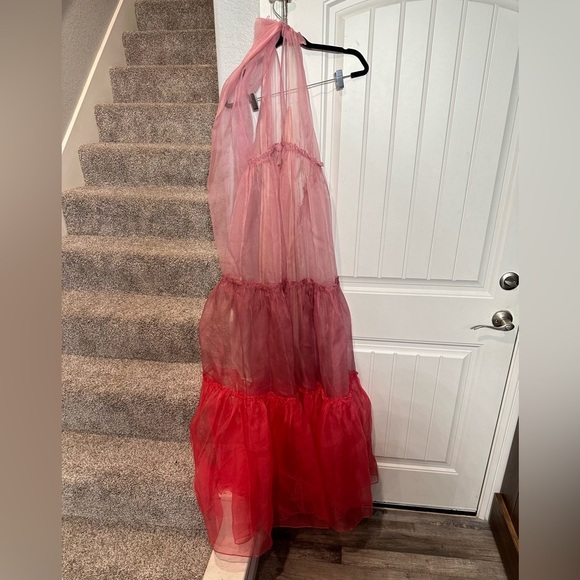 Cinq A Sept Veronique Tiered Organza Silk Colorblock Gown - Picture 3 of 16